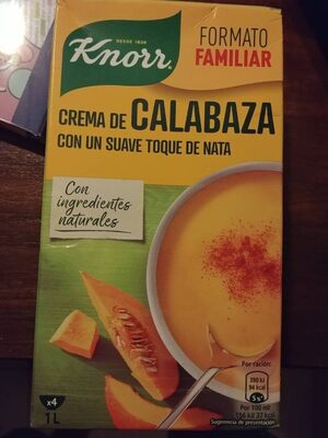 Crema de calabaza con suave toque de nata envase 1 l