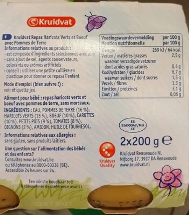 6m haricots-boeuf nutrition facts table