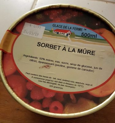 Sorbet à la mûre