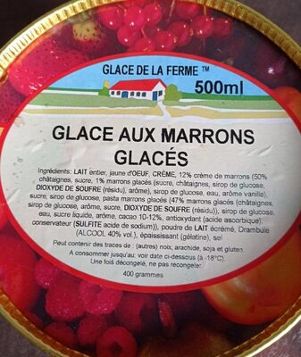 Glace aux marrons glacés