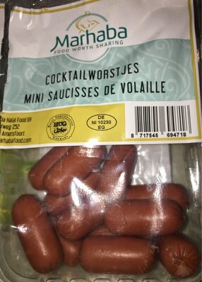 Mini saucisses de volailles halal front packaging
