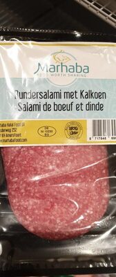 Salami de bœuf et dinde front packaging