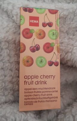 Apple cherry fruit drink front packaging