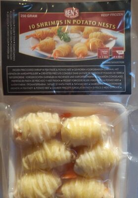 10 Shrimp in potato nests