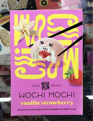 Mochi vanilla strawberry front packaging