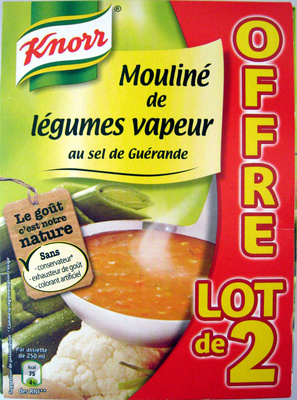 Mouliné de légumes vapeur au sel de Guérande (lot de 2)