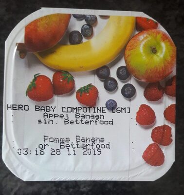 Compotine pomme banane orange