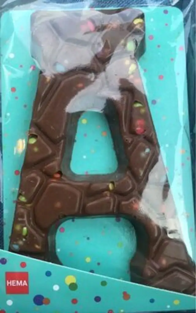 Lettre en chocolat front packaging