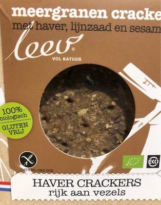 Haver & Meergranen Cracker Glutenvrij Bio front packaging
