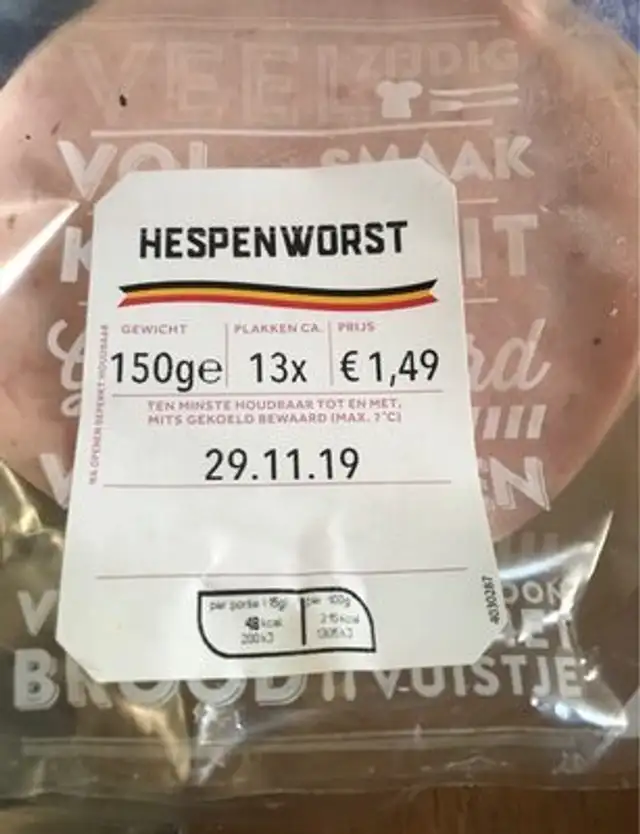 Hespenworst front packaging