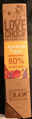Organic Raw Chocolate Amande/Figue front packaging