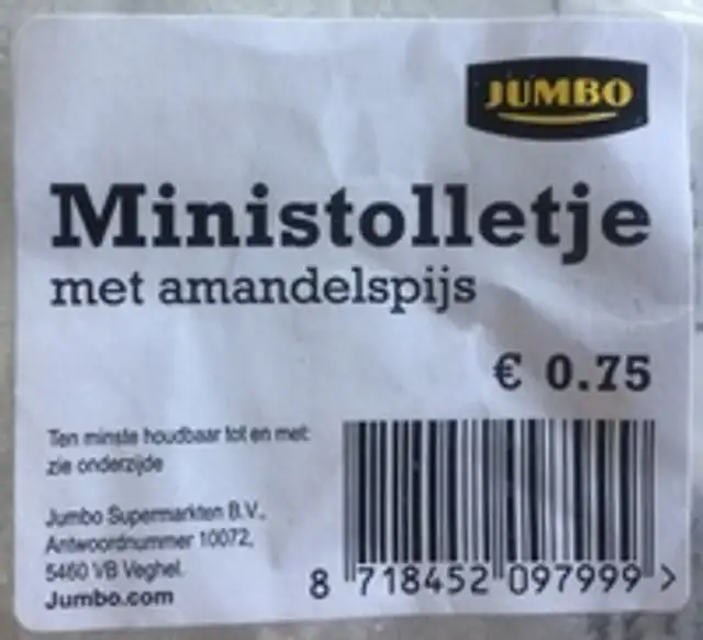 Ministolletje met amandelspijs