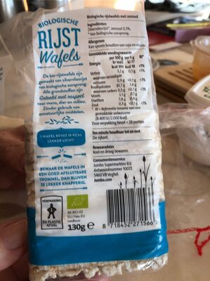 Biologische rijstwafels