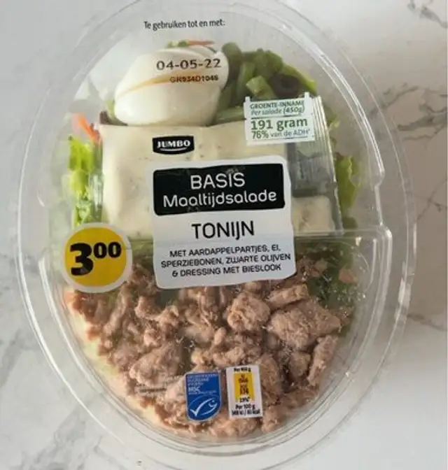 Basis Maaltijdsalade tonijn front packaging