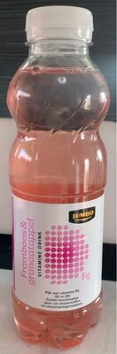 Framboos & granaatappel vitamine drink front packaging