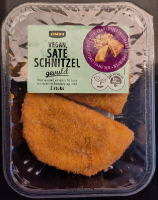 Vegan Saté Schnitzel gevuld