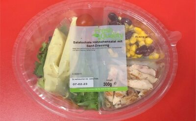 Salatschale Hänchensalat mit Senfdressing
