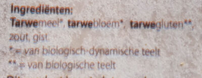 Broodbakmix volkoren ingredients label