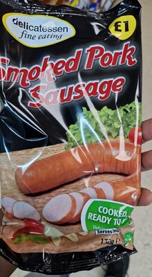 Smoked pork sausage front packaging