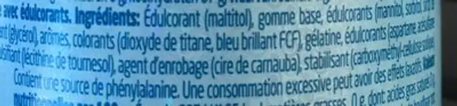 Freezh peppermint ingredients label