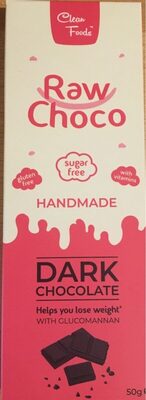 Raw choco Dark front packaging