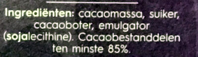85% cacao ingredients label