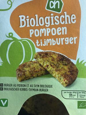 Biologische pompoen tijmburger