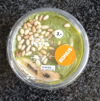 Hummus Pesto front packaging