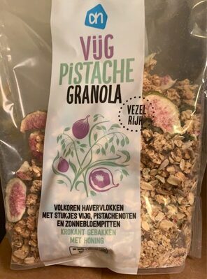 Granola met pistachenoten en gevriesdroogde vijg