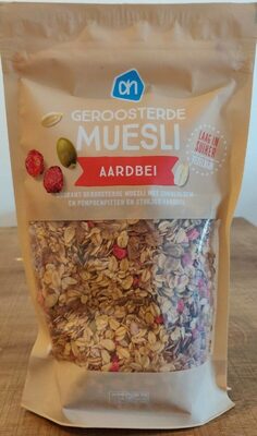 Geroosterde muesli aardbei front packaging