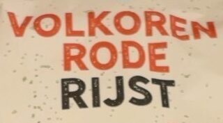Volkoren rode rijst ingredients label