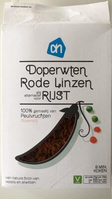 Dopperwten rode linzen rijst