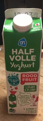 Halfvolle yoghurt rood fruit
