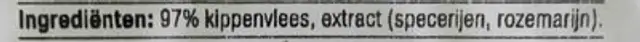 AH Scharrel kipgehakt ingredients label