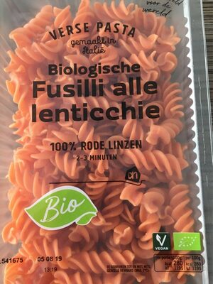 Biologische Fusilli alla lenticchie 100% rode linzen