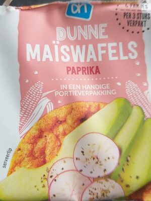 Dunne maiswafels paprika