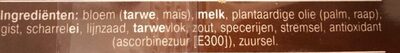 Stevige crackers kaas ingredients label