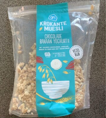 Krokante muesli chocolade banaan yoghurt smaak