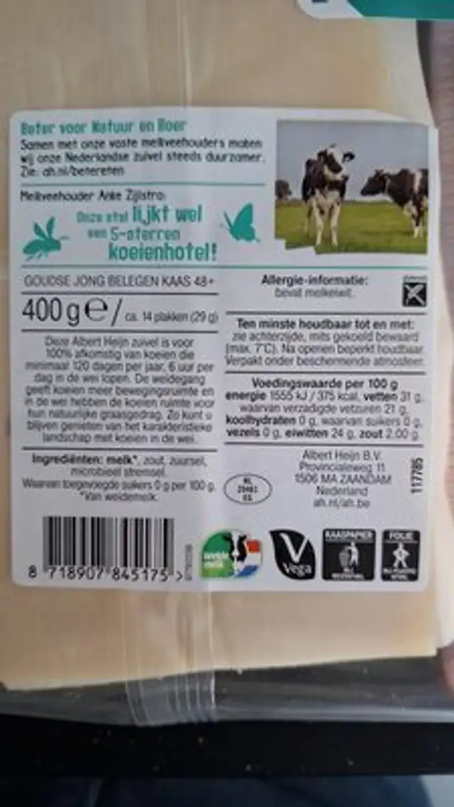 48+ Goudse Jong Belegen ingredients label