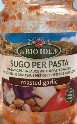 Sugo per pasta roasted garlic front packaging