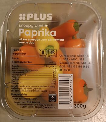 Snoepgroenten paprika