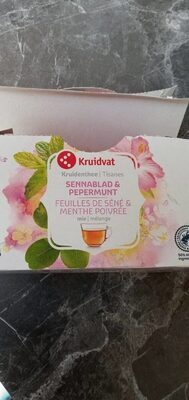 Feuilles de sene et menthe poivrée front packaging