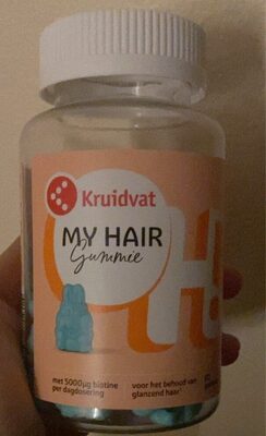 My hair gummie front packaging
