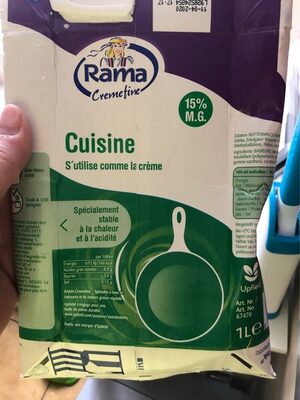 Rama cremafine 15% front packaging
