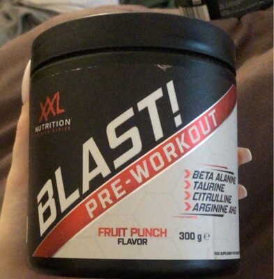 Blast Pre Workout front packaging