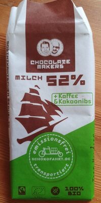 Milchschokolade 52% + Kaffee & Kakaonibs