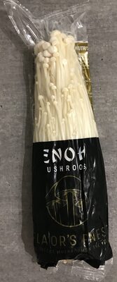 Enoki mushrooms front packaging