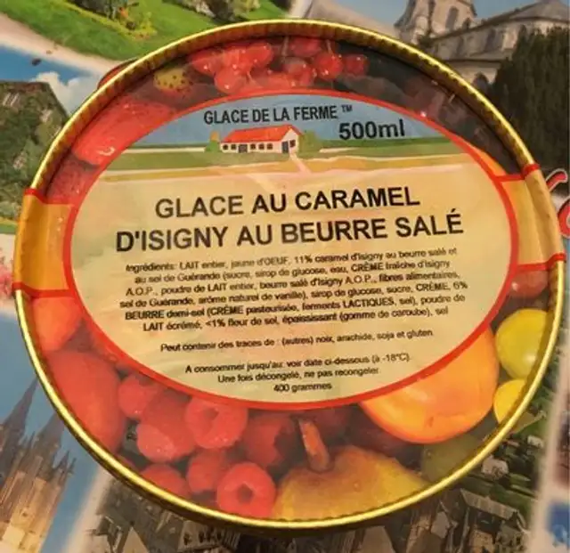 Glace au caramel d'isigny au beurre sale front packaging