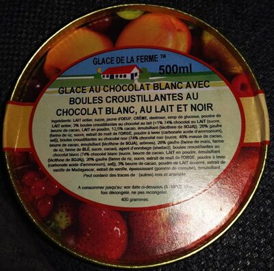 Glace de la ferme chocolat blanc