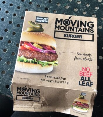 Burger front packaging